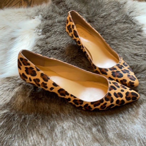 J. Crew Shoes - J. Crew animal print low heels genuine leather pump